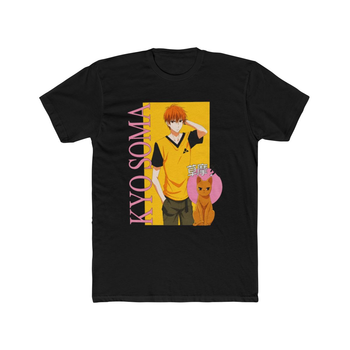 Fruits Basket Kyo Pink Panel Boyfriend Fit Girls T Shirt - alternate angle 3, merchandise